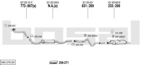 BOSAL 090.278.50 Exhaust System